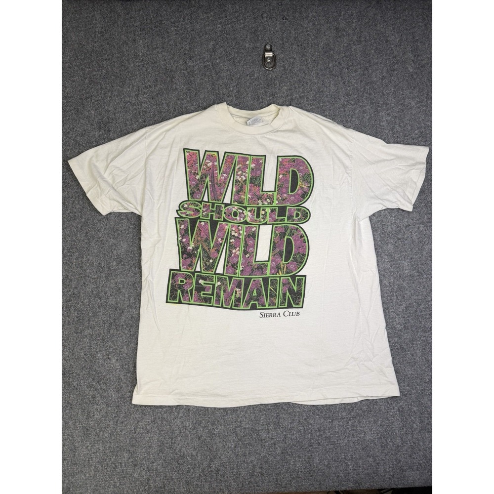 Vintage 90's Sierra Club Wild Should Remain Wild T-Shirt Size XL Single Stitch